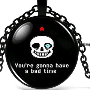 2/$15  3/$20  New GLASS CABOCHON PENDANT Bad Time